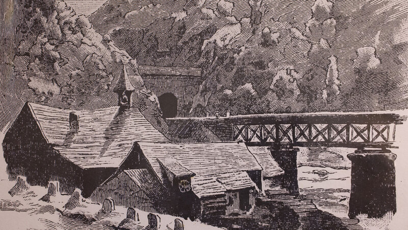 Historische Ansicht der Farbmühle in Alpirsbach