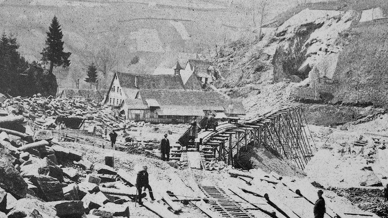 Historische Ansicht der Farbmühle in Alpirsbach